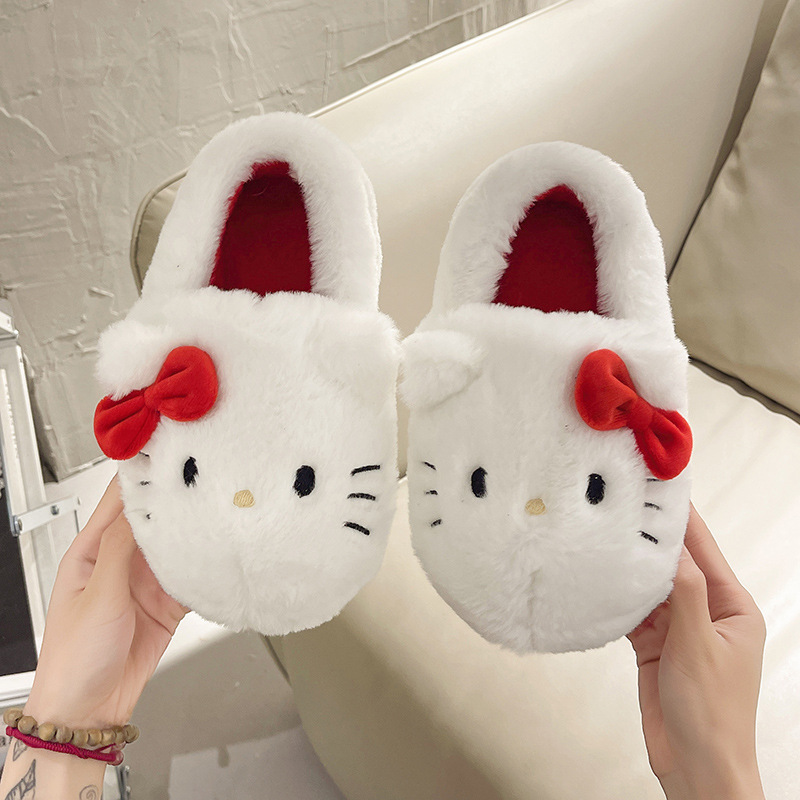 Zapatillas de algodón interior de vaca de manchas transfronterizas para mujeres de otoño y invierno calentamiento de peluche grueso zapatillas casuales