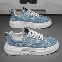 清仓牛仔潮流男鞋新款布面厚底增高舒适爆款休闲百搭运动时尚潮鞋