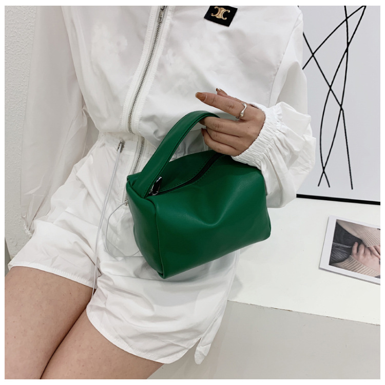 Streetwear Solid Color Square Zipper Handbag display picture 3