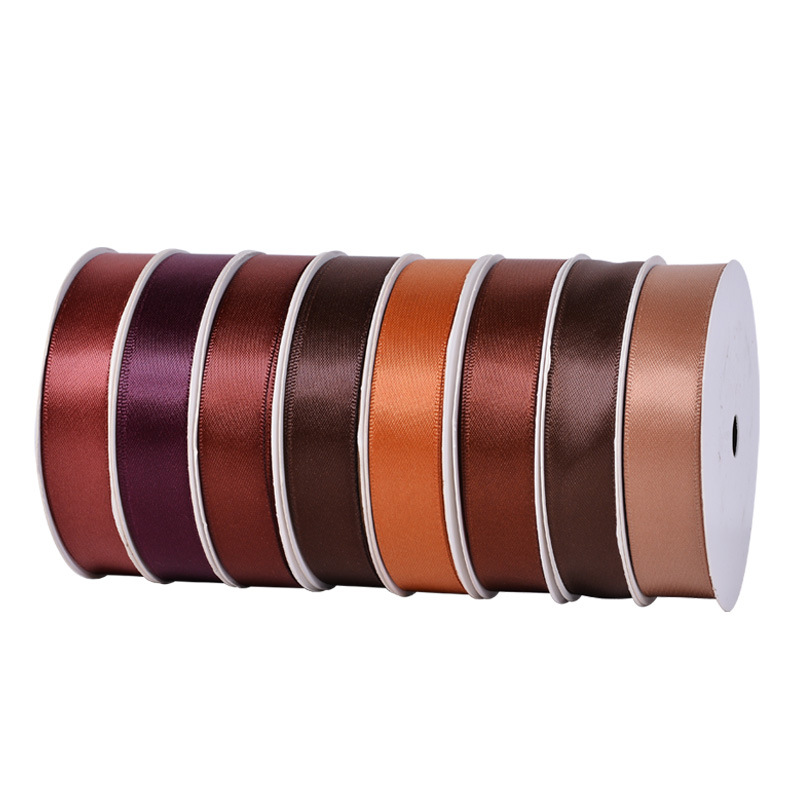 Yao Ming color café oscuro embalaje flor cinta arco cinta de poliéster caja de regalo cinta jacquard cinta al por mayor