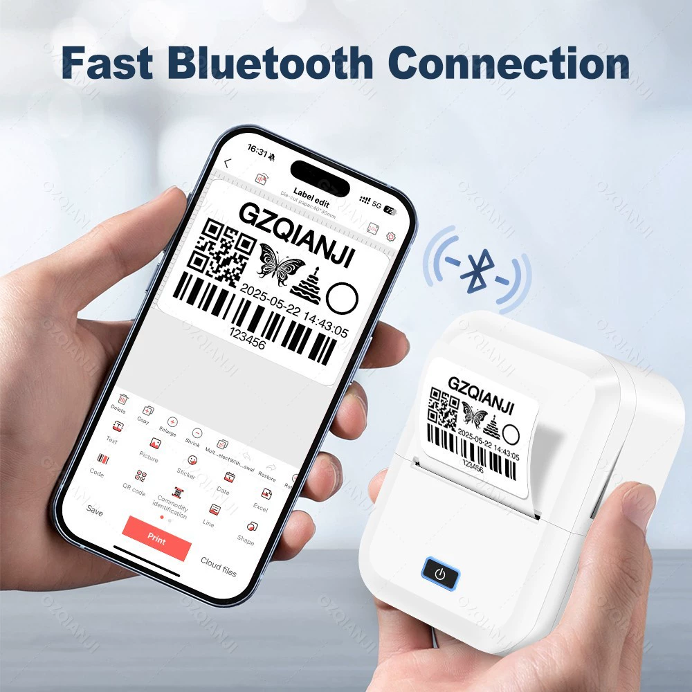 Handheld small printer, (Cross-border trading), x2, bluetooth