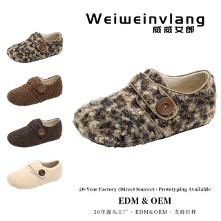 Custom women's shoes 定制毛毛鞋女秋冬加绒保暖增高棉鞋2852-6