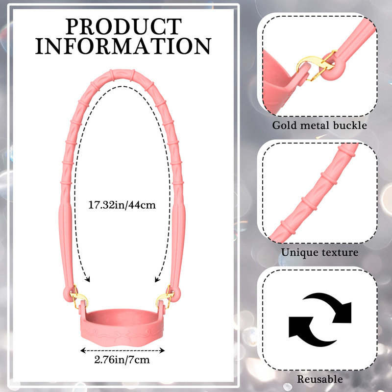 Cross-Border Silicone Cup Cover Owala Stanley Water Cup Lanyard Water Bottle Sling Water Cup Handle Strap Silicone Ring