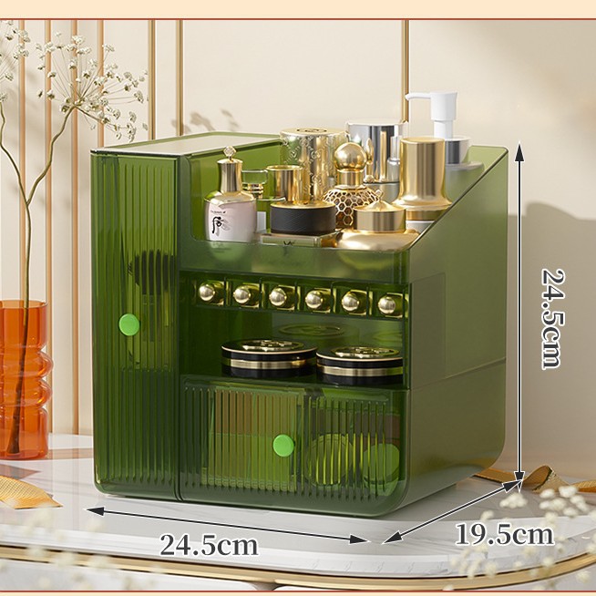 Organizador de Maquillaje de Lujo, para Tocador, con Compartimentos para Lápices Labiales