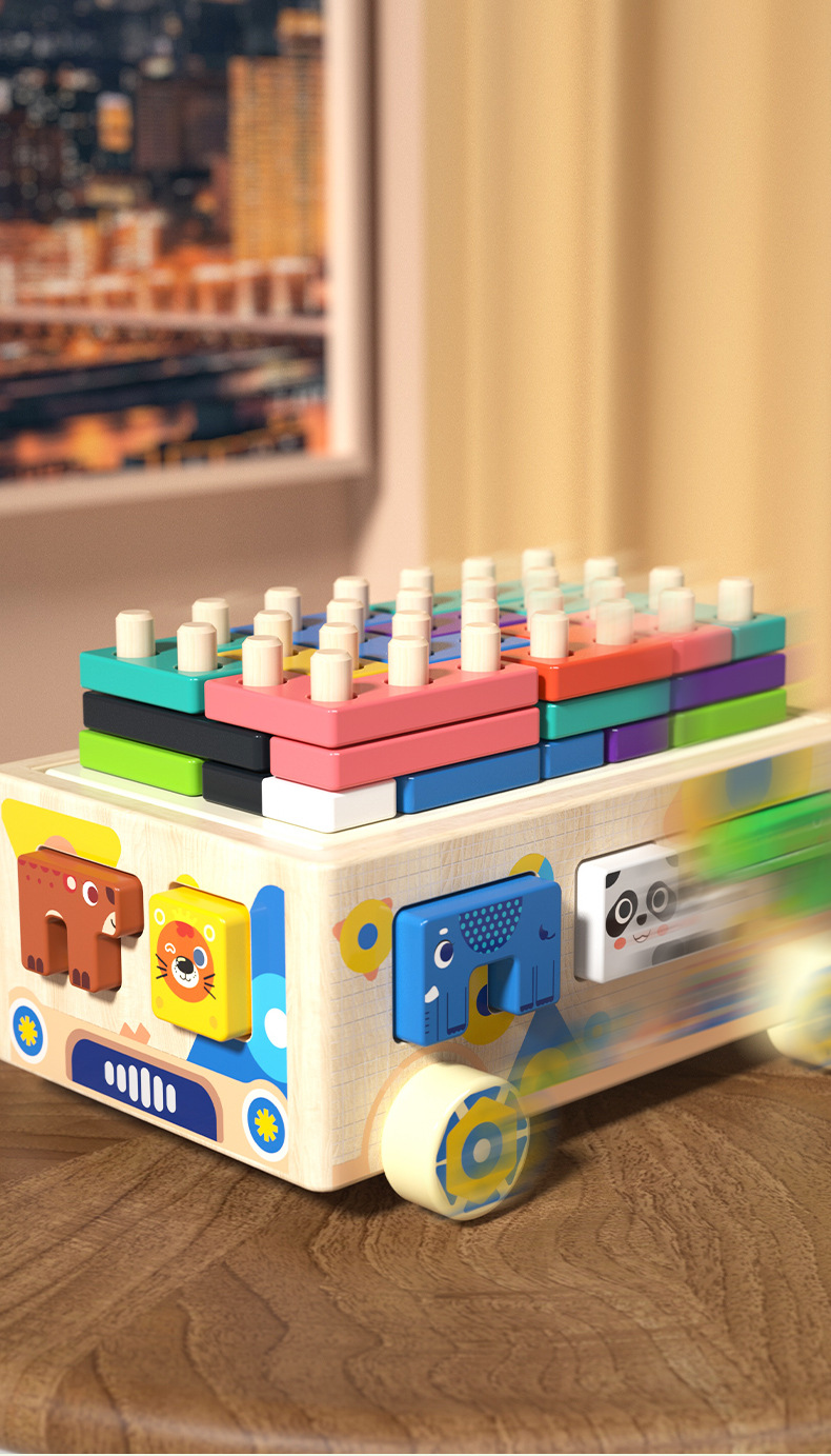 Educational Shape Matching Intelligence Car For Kids And Toddlers_voghion.com