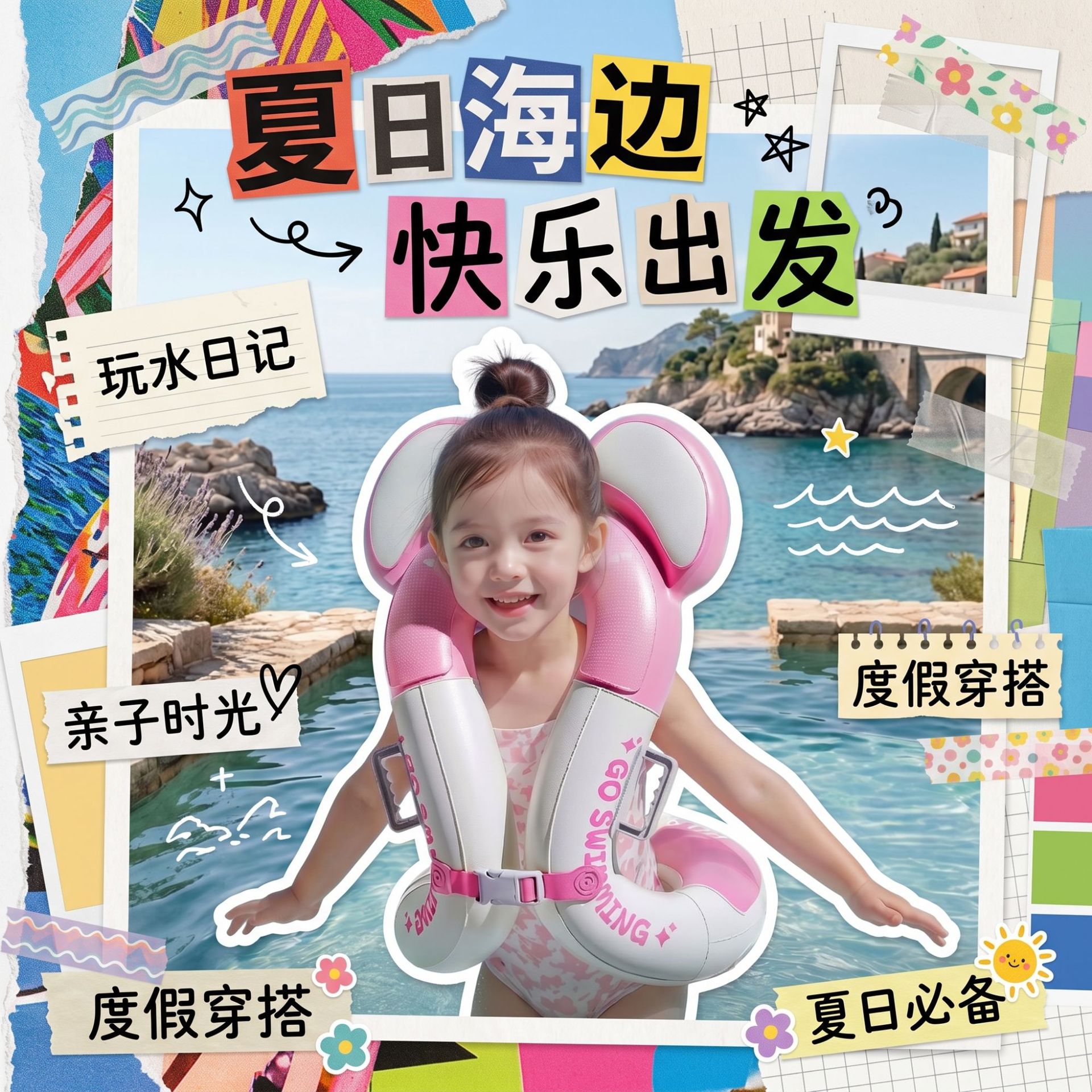 inflatable retro summer swimming ring
