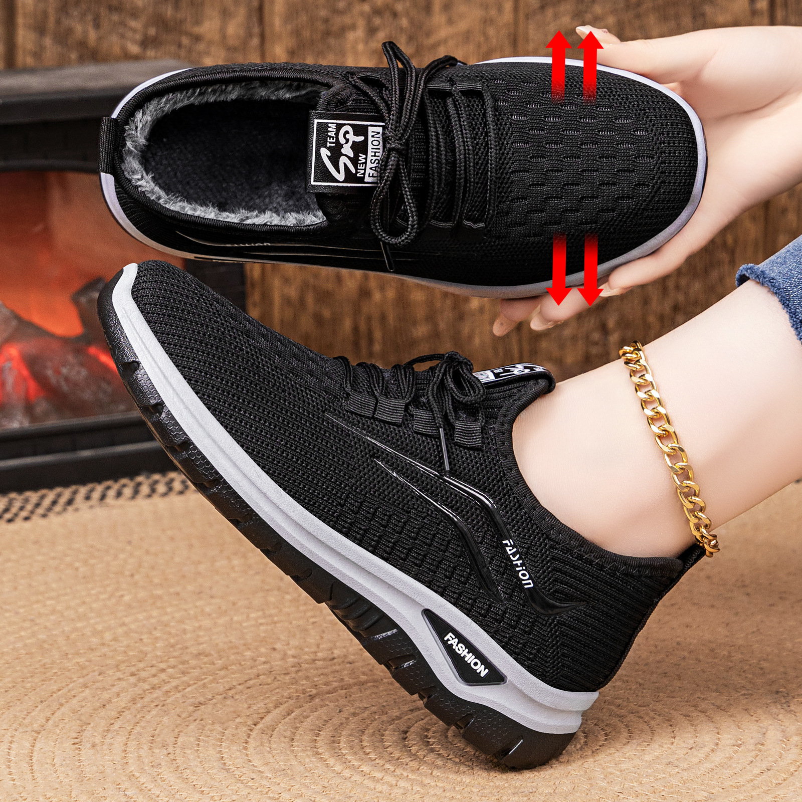 Zapatos deportivos de mujer procesamiento único personalizado zapatos transfronterizos de mujer zapatos casuales transpirables zapatos de red