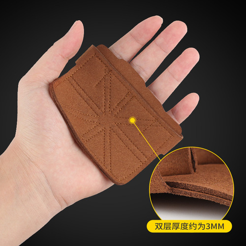 Palm guard, imitation cowhide palm guard, men's and women's sports weightlifting barbell fitness deadlift training assistance gloves supplies