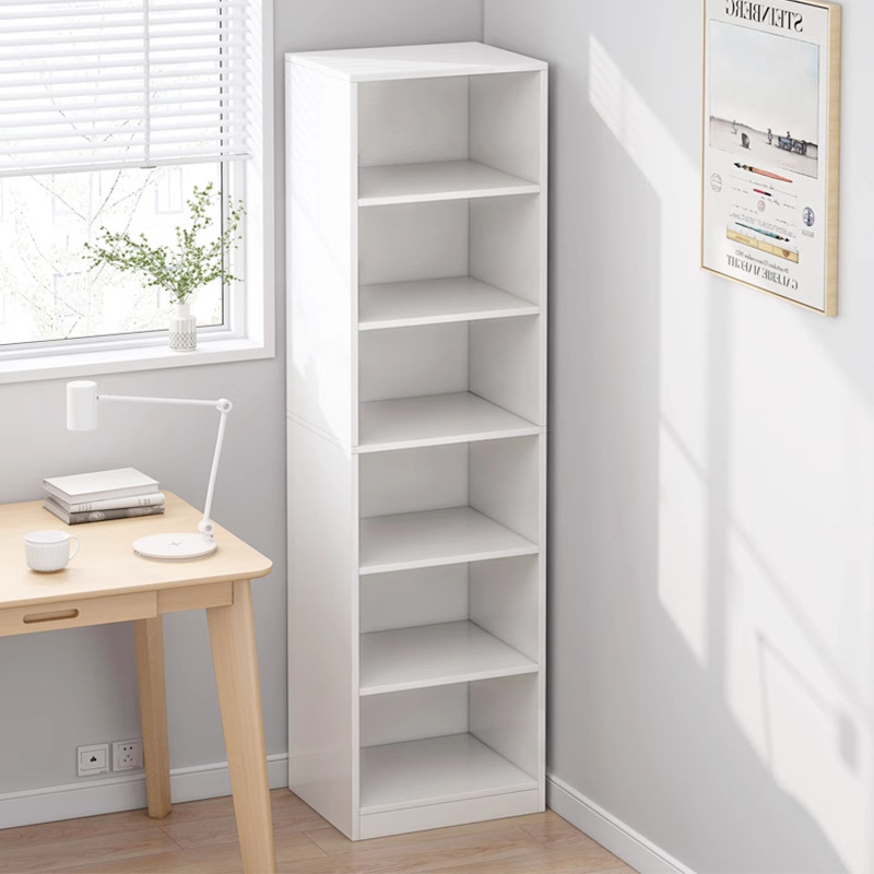 Household Steel Bookshelf Floor-Standing Multi-Layer Sandwich Corner Bookcase Kidsren's Bedroom Living Room Study Iron Storage Shelf