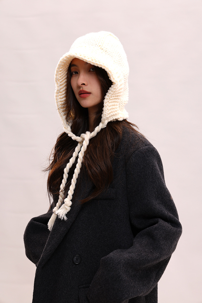 Koreanische version spitze up süße, niedlich, warm und vielseitig Rotkäppchen kinder winter gestrickte garn ohr_voghion.com