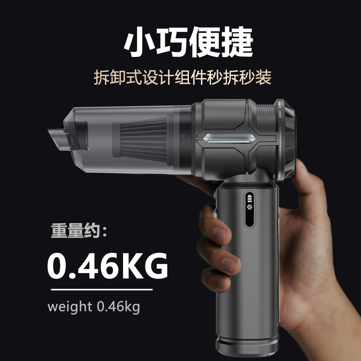 New Multifunctional Vacuum Cleaner for Car and Home Vacuum Suction 20000Pa Blowing 100000 Rpm Brushless Motor