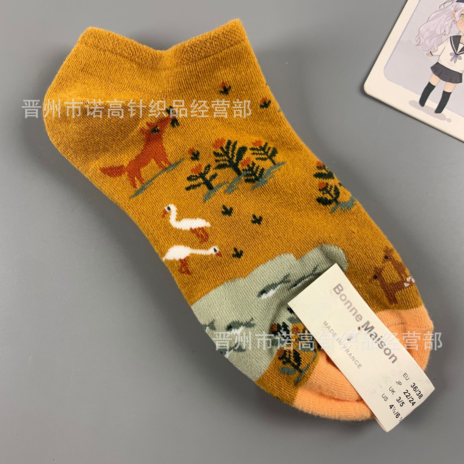 Nuevos calcetines de pintura al óleo francés, arte, moda, calcetines de nicho, calcetines de algodón peinados de cuatro estaciones, calcetines casuales