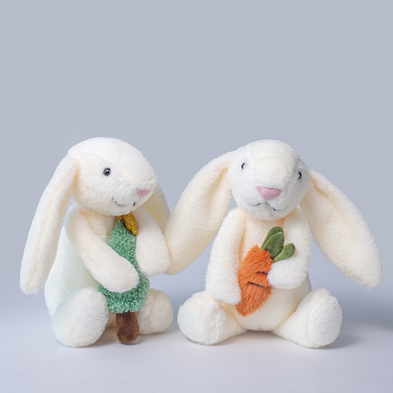 SnuggleBunny Plush Toy - Soft Huggable Rabbit Stuffed Animal With Carrot, Cuddly Companion For Kids & Adults, Perfect Gift For Christmas, Sleep Aid_voghion.com