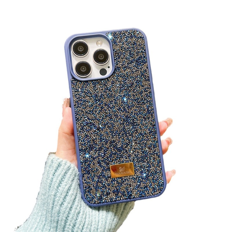 奢华闪钻适用苹果16ProMax手机壳iPhone15电镀潮牌高级水钻14全包|undefined