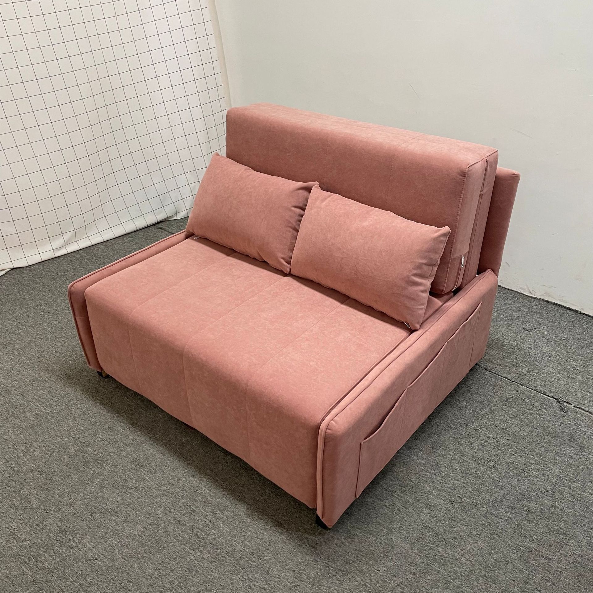 Sofá cama multifuncional de pequeña casa sin lavado tecnología de tela de ternura sin reposabrazos sala de estar soy un sofá de doble propósito push-and - pull