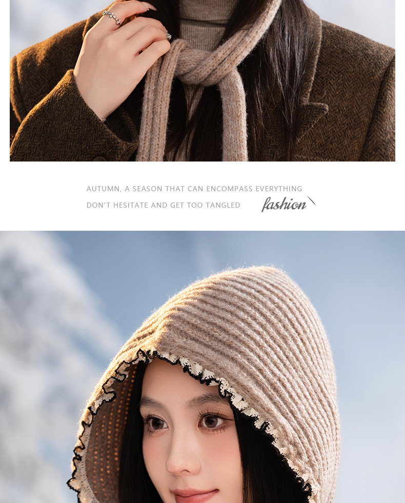 Versione coreana versatile in pizzo lavorato a maglia, grande circonferenza, antivento, caldo, annodabile, morbido, autunno inverno, spesso_voghion.com