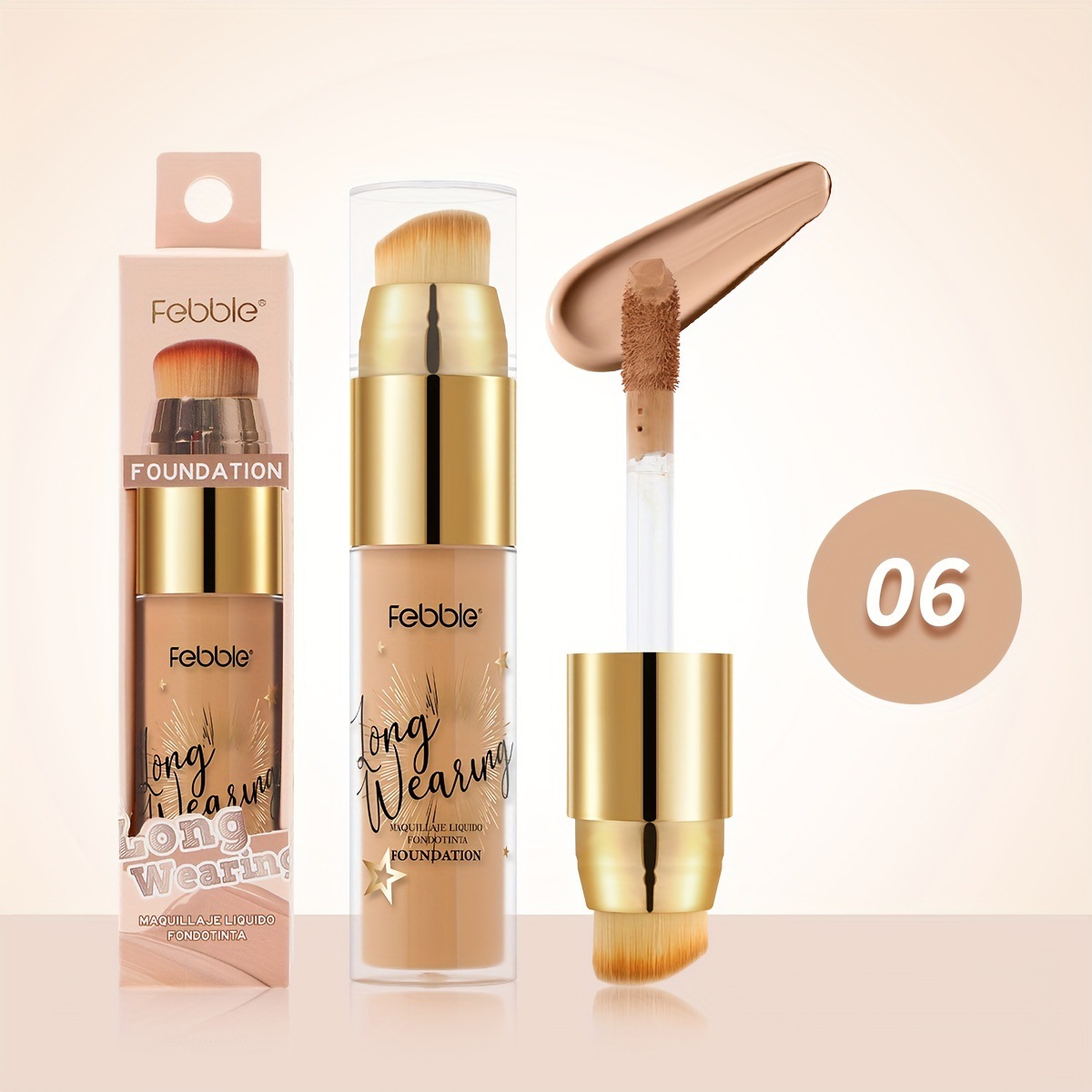 USHAS Cross-Border Spot Maquillaje Base Liquid Combination Set impermeable sin quitar el maquillaje para aclarar el tono de la piel FS449FA + B