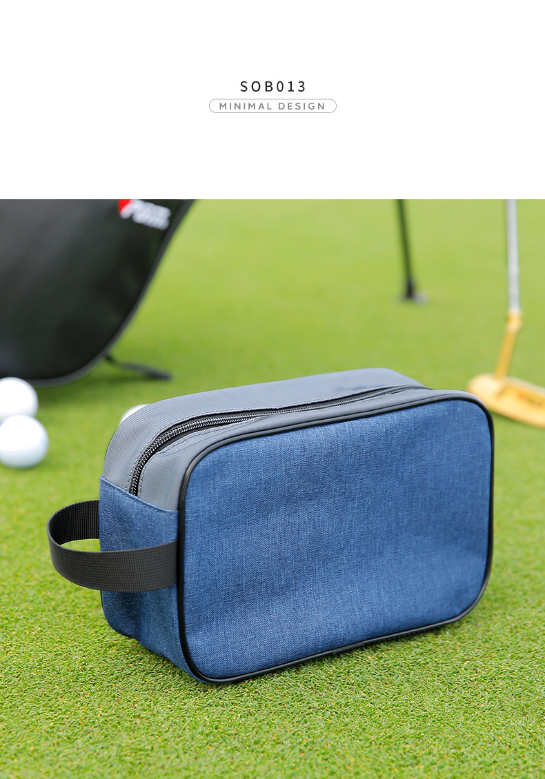 Túi cầm tay Golf PGM nam dung tích lớn, chống nước, có quai đeo cổ tay — SOB013-màu xanh xám chi tiết 9