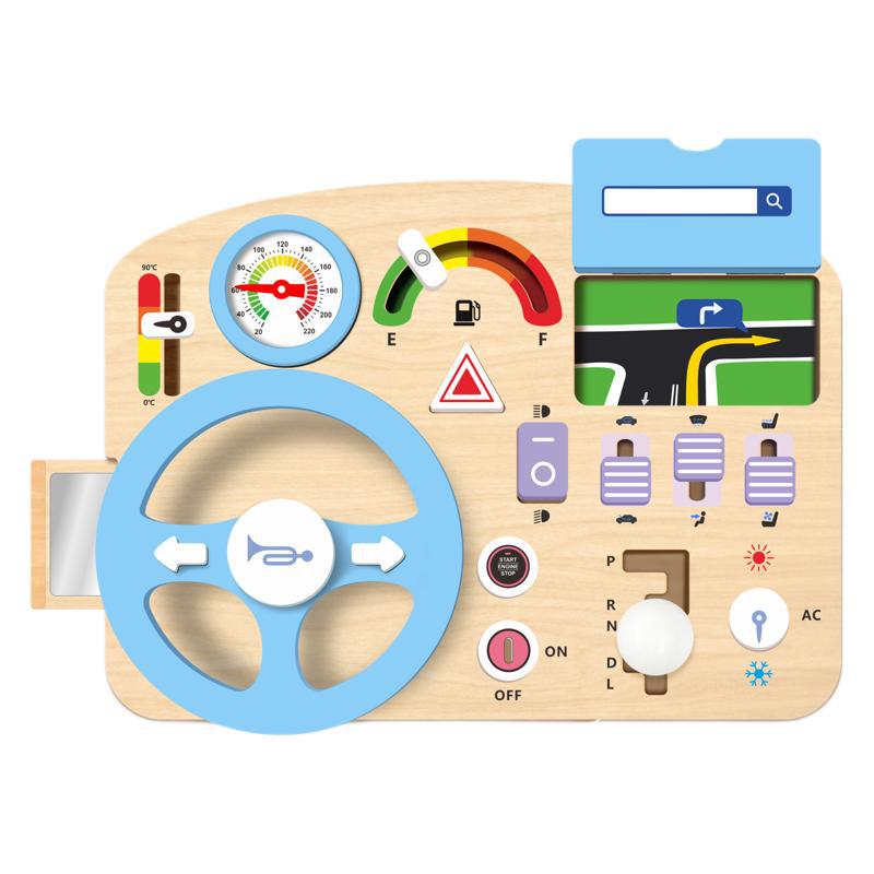 Volante de simulación de madera de educación temprana Montessori transfronterizo Tablero ocupado Juego de juegos para niños Juguetes educativos de madera