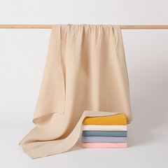 Newborn baby double-layer gauze bath towel pure cotton absorbent thin baby and child large towel quilt blanket does not deform
