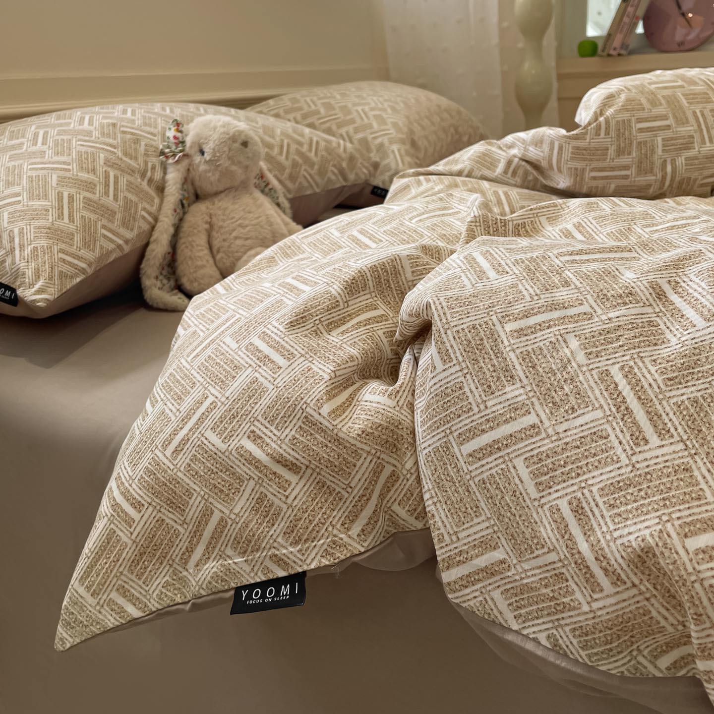 Cama de algodón de cuatro piezas set2025 nuevo algodón de cuatro estaciones sábanas universales set de cama de tres piezas