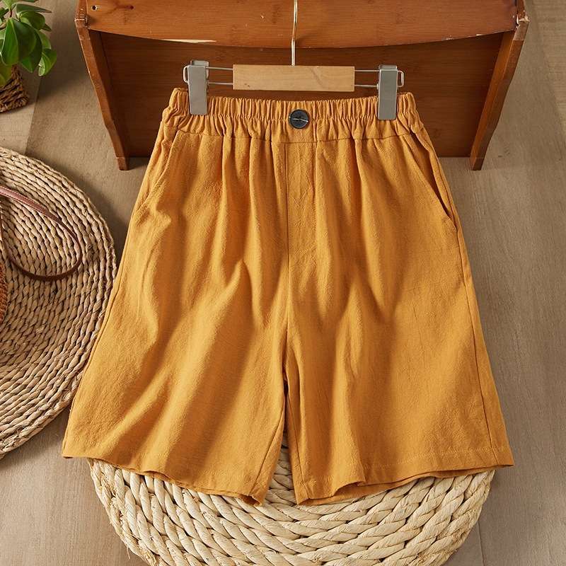 Cotton and Linen Summer New Style Five-Point Pants, New Chinese-Style Shorts, Slimming Loose Wide-Leg Casual Straight Pants for Women Cotton and Linen Summer New Style Five-Point Pants, New Chinese-Style Shorts, Slimming Loose Wide-Leg Casual Straight Pants for Women