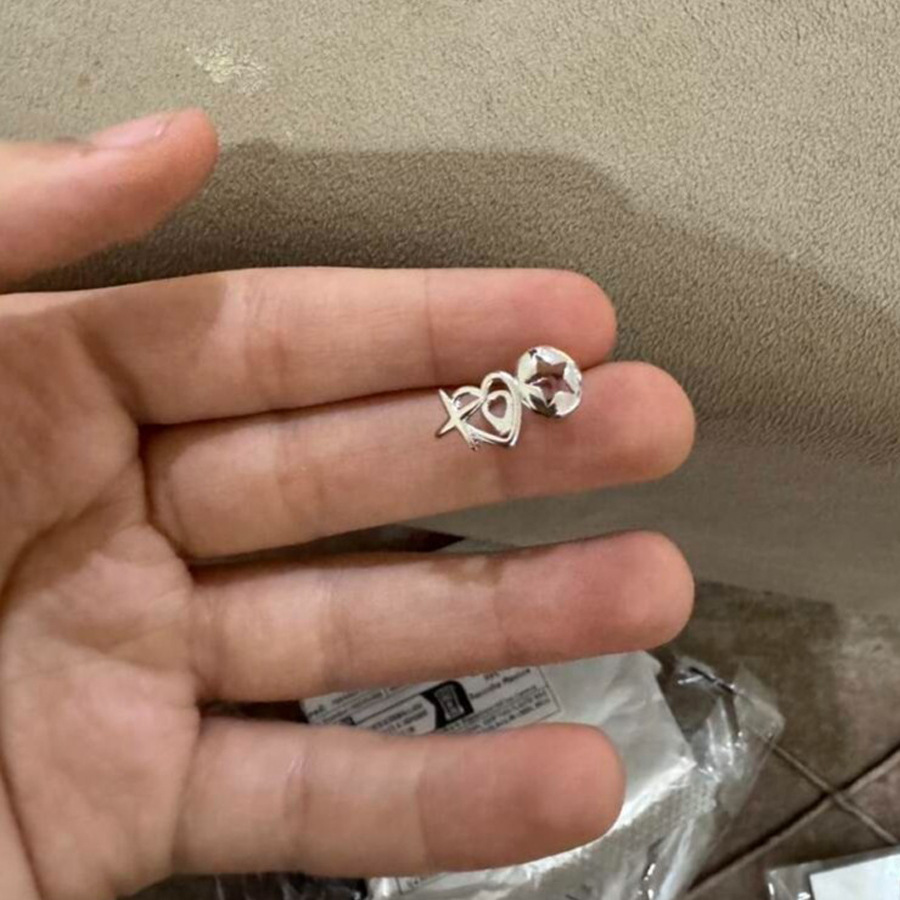 1 Piece, 2 Pieces Quantity Daily Occasion Hip-Hop Star Heart Shape Brass Inlay Zircon Unisex Grillz