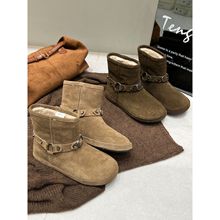 Ҽ�׶���Ƥëһ�wѩ��ѥŮ2025�����¿�Ӻ�͹�ĥɰ��Ƥ����ЬŮ