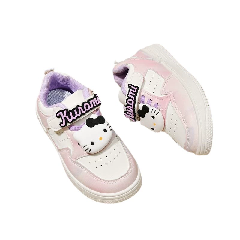 Обувь для девочек Обувь Kate Cat White 2023 Осенняя популярная детская обувь с мягким низом и низким верхом для учеников начальной школы Мода