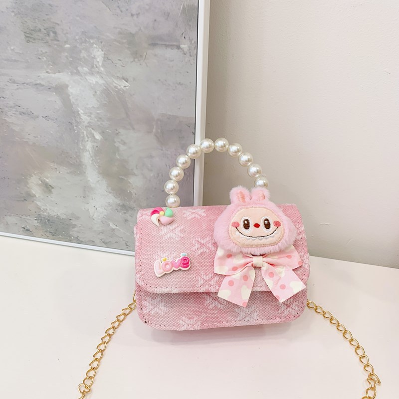 Bagos para niños 2025 nuevo estilo coreano de niña princesa bolso de cambio de mano lindo bolso de hombro de dibujos animados de peluche