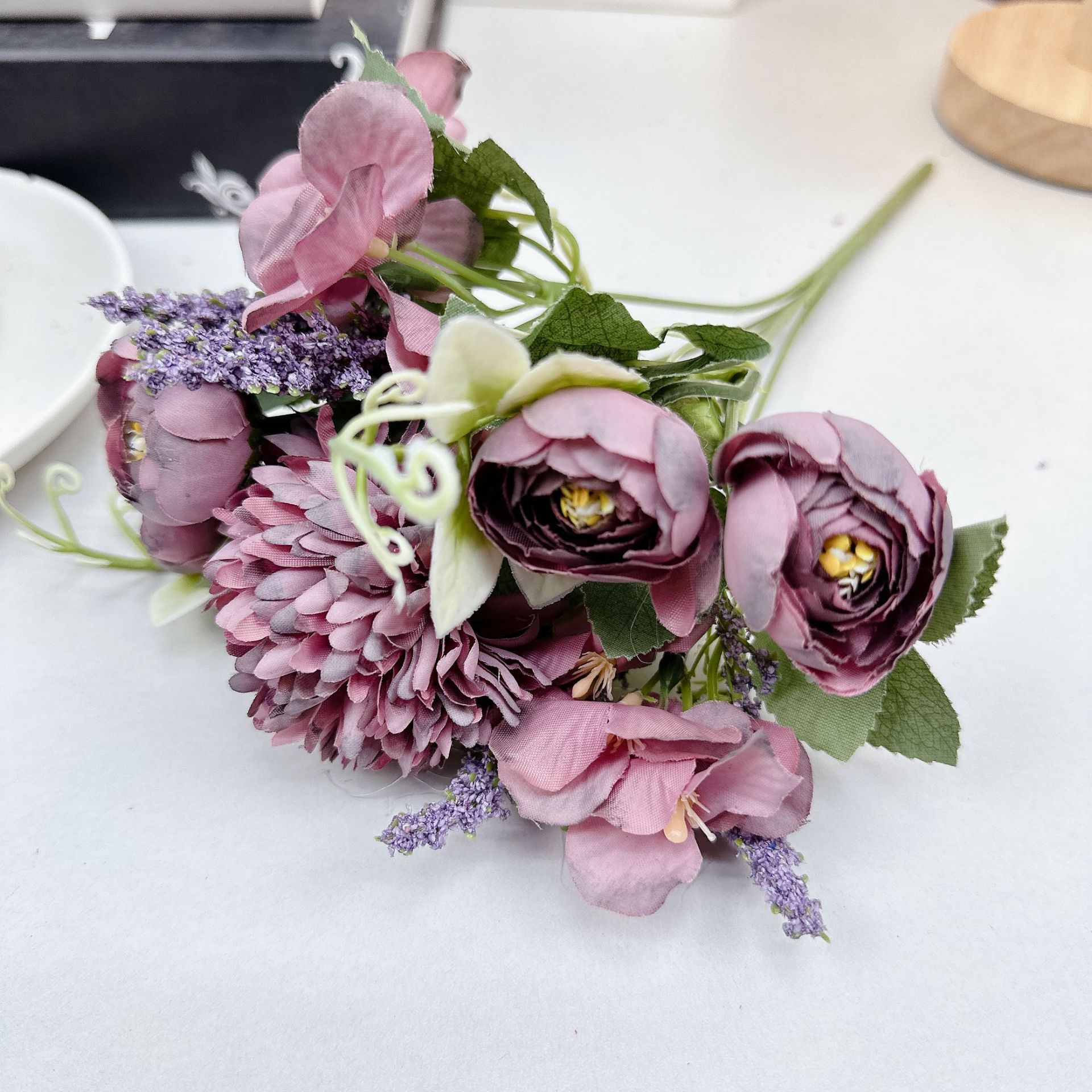 5 포크 수국 동백 (보라색)