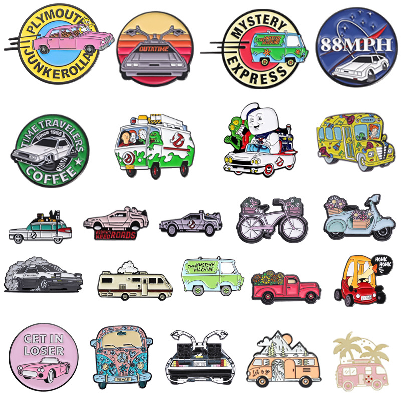 All Seasons Season Unisex Gender Cartoon Style Pin Car Bicycle Alloy Stoving Varnish Unisex Brooches