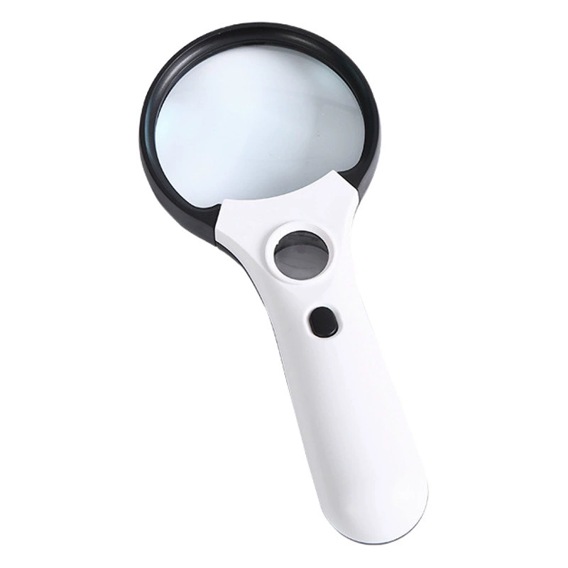 3 раза 45 раз двойная линза 4 светодиода проверка банкнот портативное увеличительное стекло HD пожилые люди читают газеты 7505