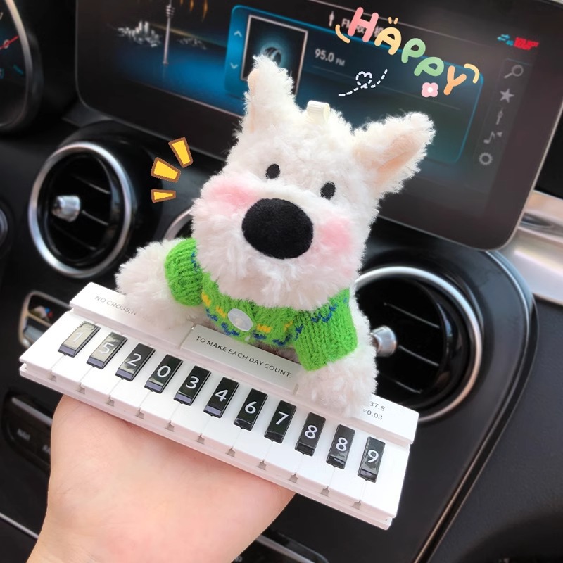 2025 nuevo coche West Highland Puppy coche estacionamiento temporal número de teléfono matrícula decoración del coche coche coche móvil coche móvil coche