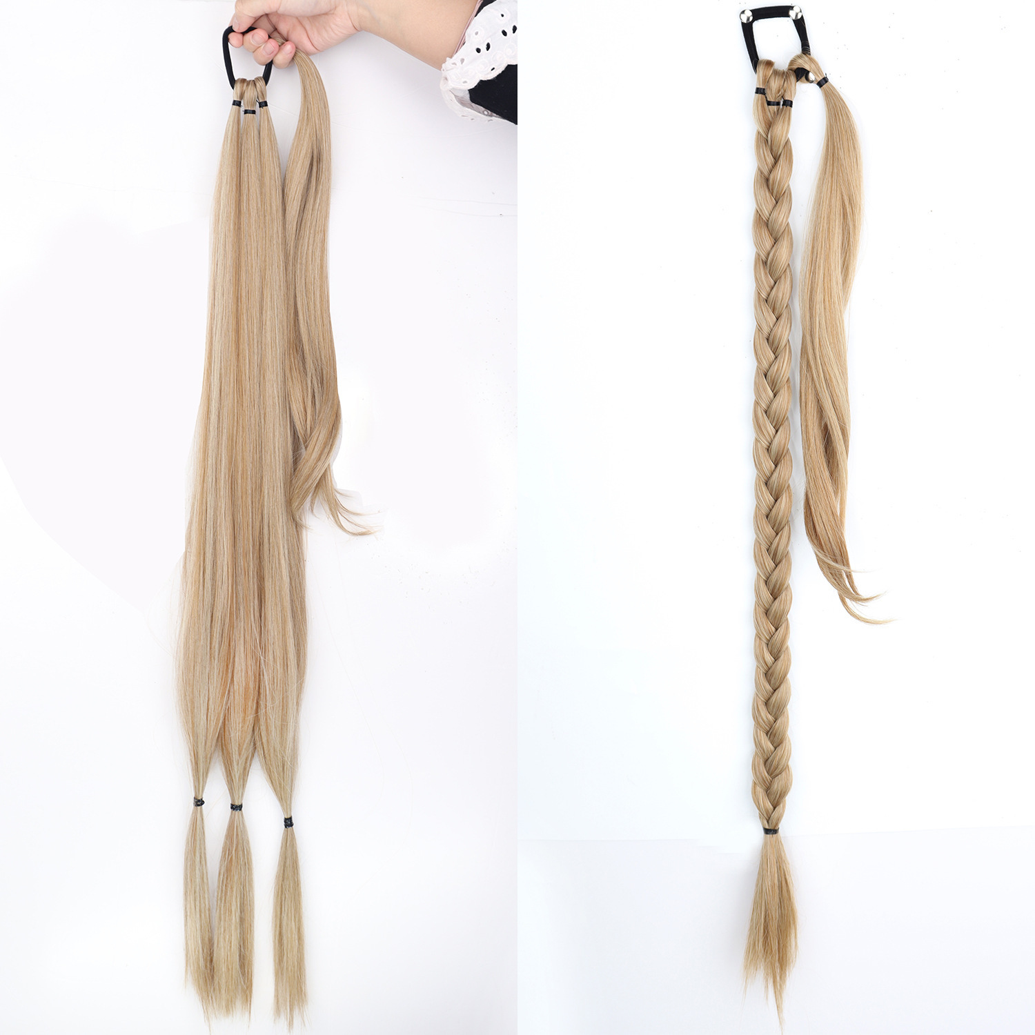 Perucas de cola de caballo mujer enredada moda extensión de cabello cola de caballo fibra sintética peruca cola de caballo peruca