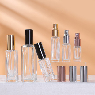 Small Capacity Perfume Bottle Transparent Screw Perfume Spray Bottle Travel Sample Glass Bottle Empty Bottle Portable