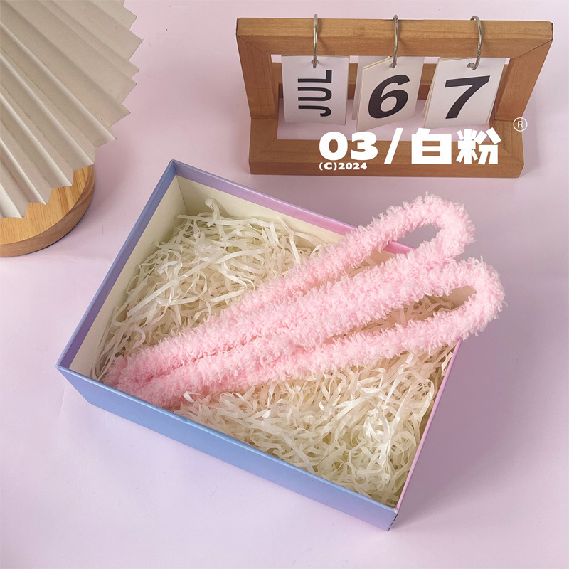 15mm扭扭棒小狗手工diy材料毛绒线毛条网红玩偶超密绒羊毛扭扭棒