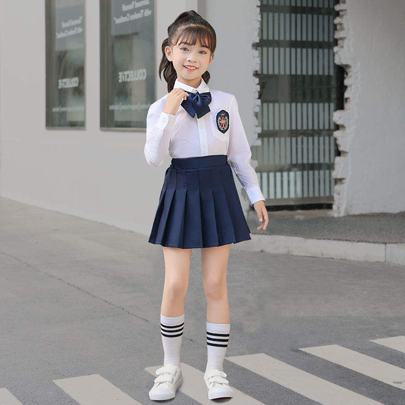 Nuevo uniforme escolar de jardín de infantes para niños foto de graduación 61 uniforme de rendimiento de coro uniforme de clase de estudiante de escuela primaria traje de falda de Liga