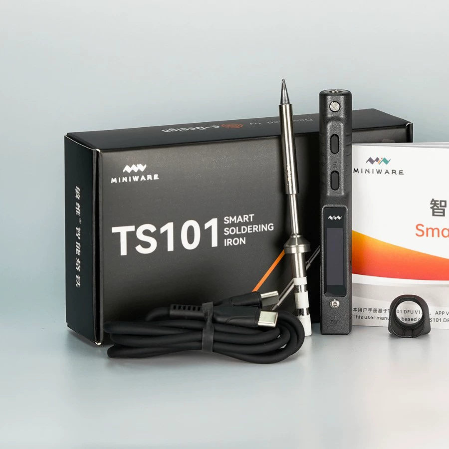 MINIWARE TS101 мини Интеллектуальный Электрический паяльник костюм Type-c интерфейс 65 Вт одна клавиша быстрый нагрев