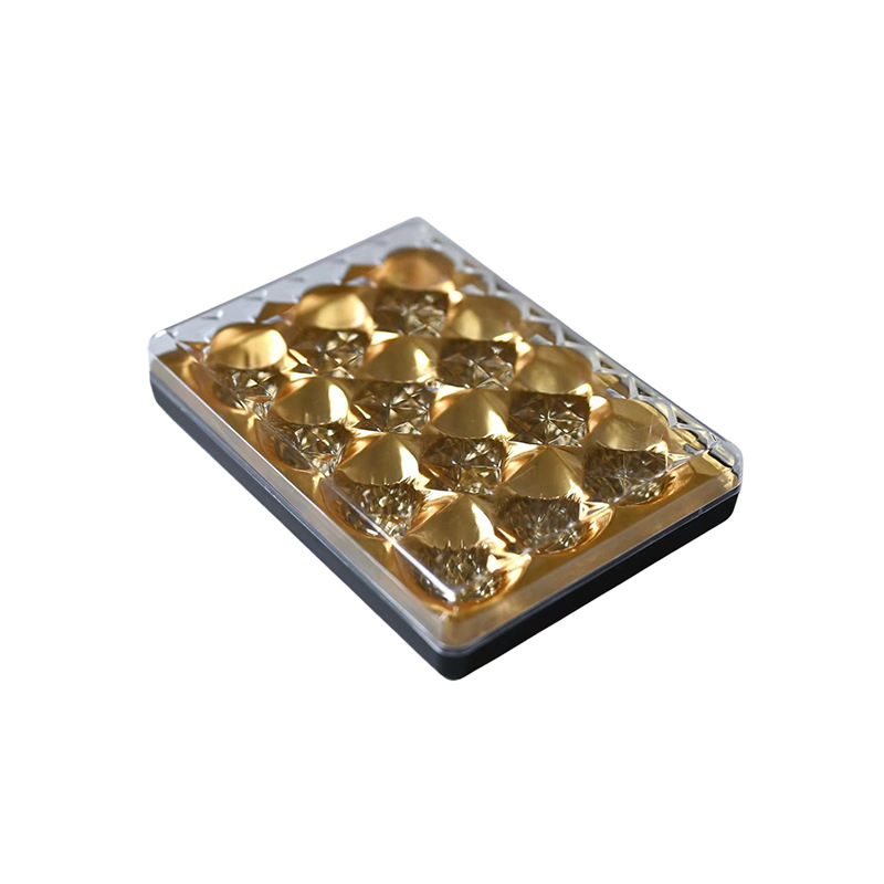 12 caja de plástico cuadrada Jinsha bola de chocolate dulces de boda caja de regalo PS caja de plástico