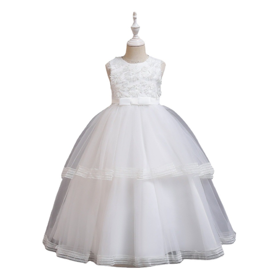 Vestido DE LOS NIÑOS vestido de princesa puffy Vestido largo de la ropa de los niños 61 ropa de rendimiento falda de malla en stock