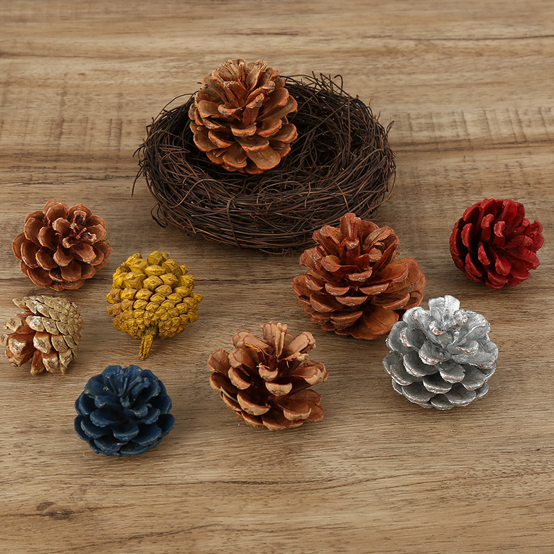 Natural Masson Pine Fruit Handmade Creative diy Dried Flower Forest Material Kindergarten Christmas Decoration Props Ornaments