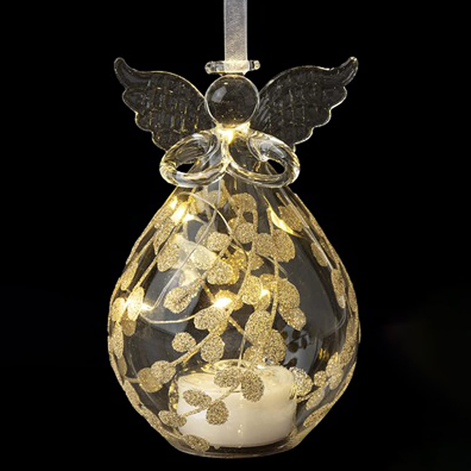 Manufacturer produces glass angel swing/lamp LED light angel/blow…