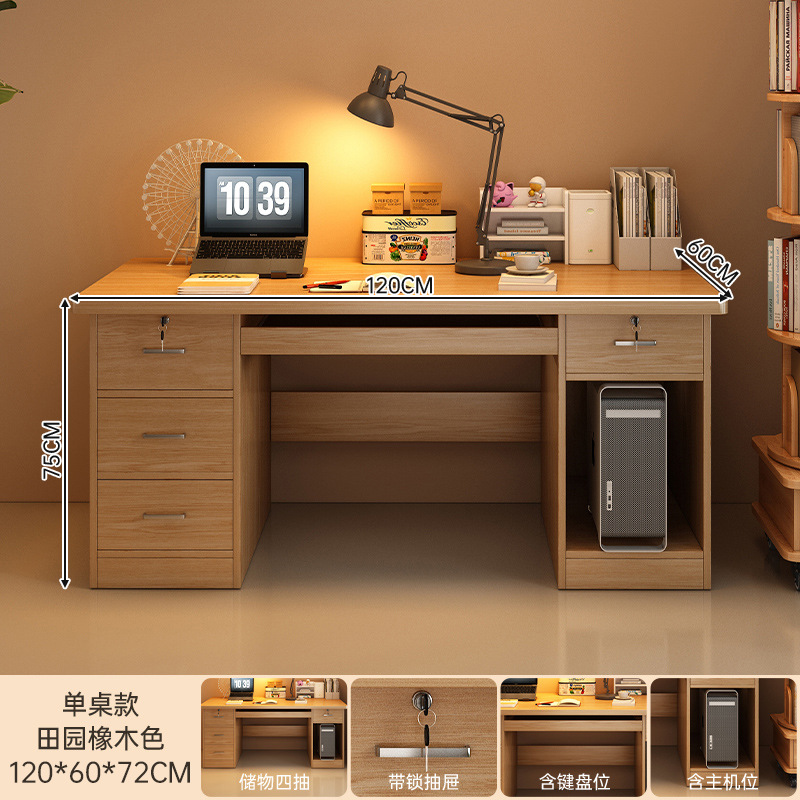 Escritorio estudiantil escritorio de estudio en el hogar dormitorio con escritorio de cajón simple escritorio de computadora de escritorio moderno contra la pared