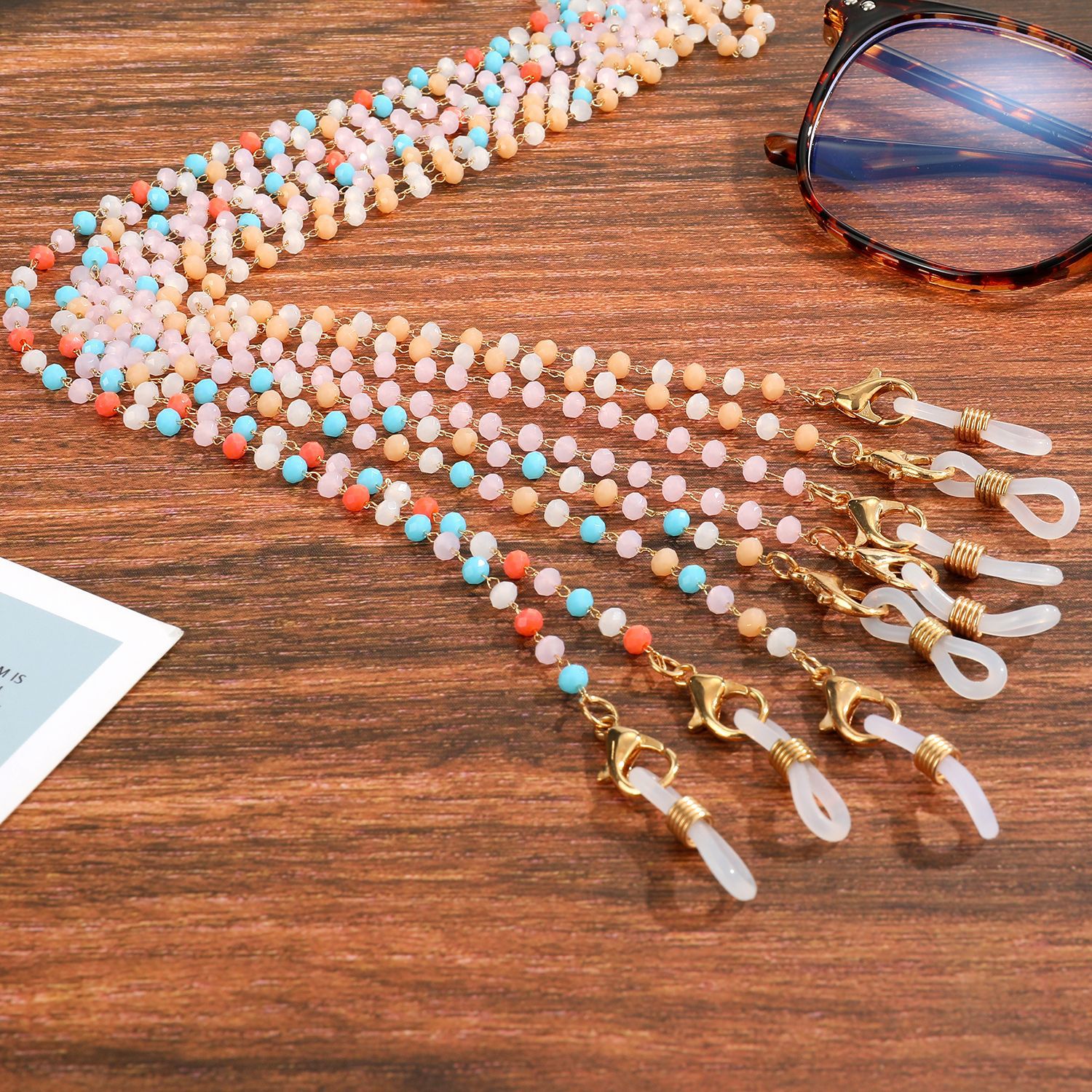 Einfache Bonbonfarbene Perlenbrillenkette Großhandel Nihaojewelry display picture 6