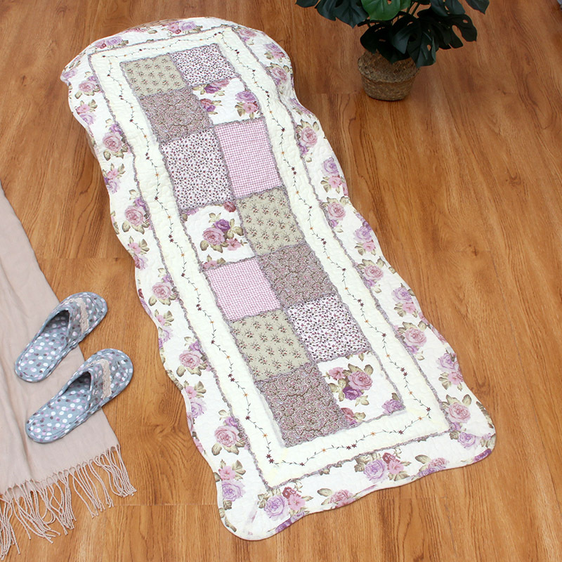 Korean Cotton Bedside Mat, Door Mat, Fabric Quilted Anti-Slip Patchwork Living Room Mat [Small Wholesale]
