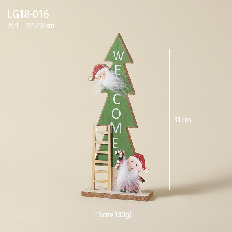 Bienvenido al alfabeto de madera creativa decoración navideña árbol de navidad decoraciones de mesa decoraciones navideñas Feliz Navidad