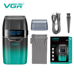 VGR308跨境新款男士专用自刮油头光头增白器数家用显往复式剃须刀