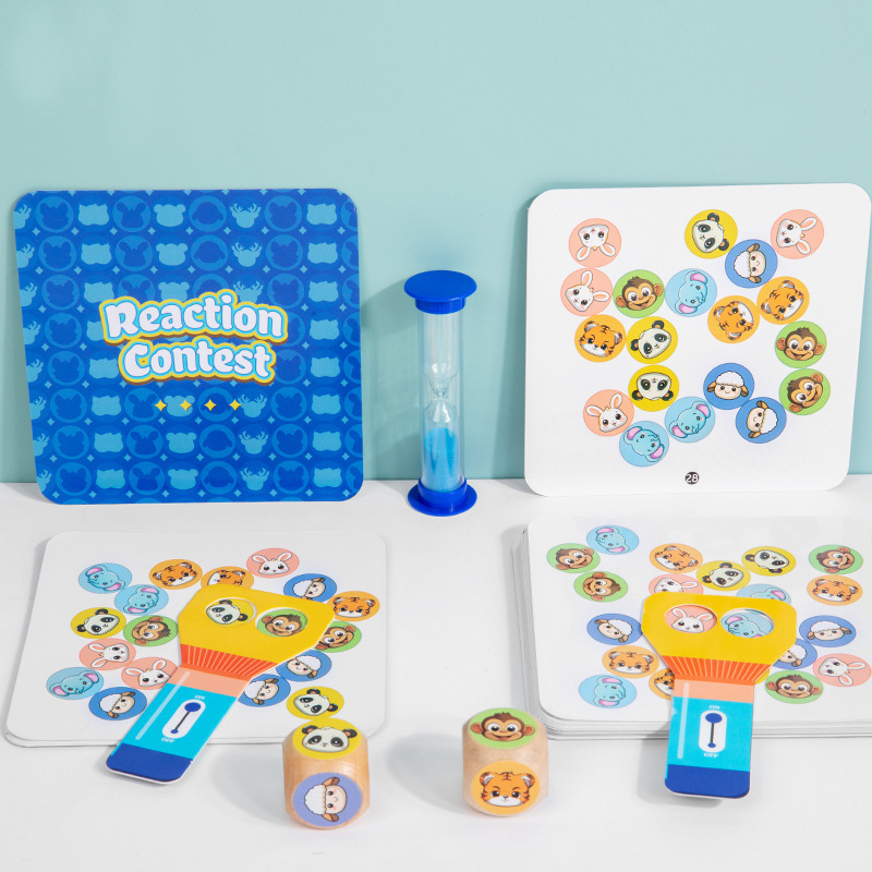 Puzzle de madera infantil ejercicio de reacción competencia para mejorar el pensamiento lógico del bebé juegos de entrenamiento de padres e hijos