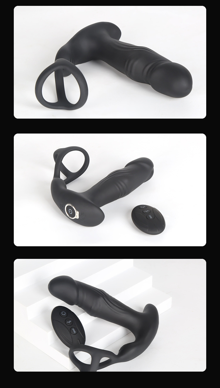 Remote-Controlled Prostate Massager with Anal Plug, Silicone Male Stimulator — detail image 43